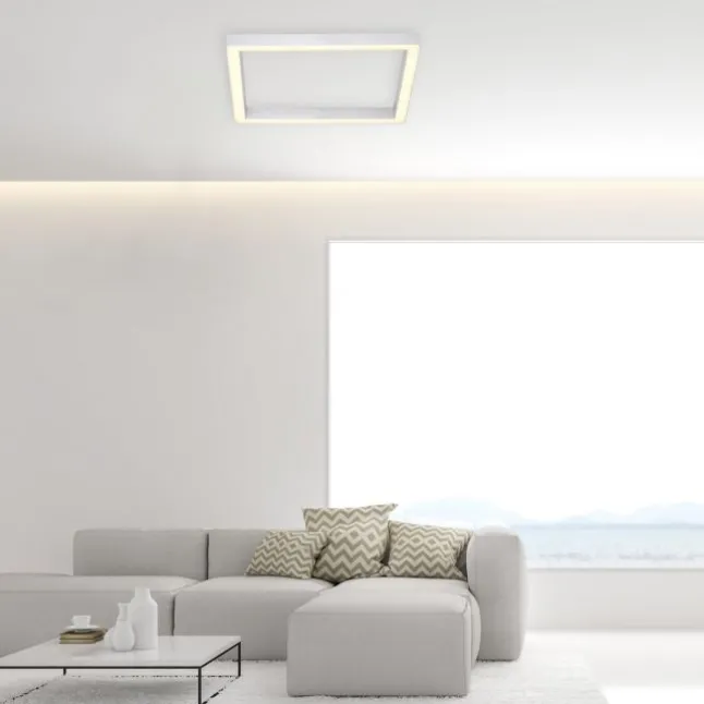 Paul Neuhaus PURE Lines Square LED Deckenleuchte diamond (alu) 55x55cm dimmbar