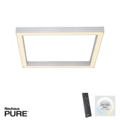 Paul Neuhaus PURE Lines Square LED Deckenleuchte diamond (alu) 55x55cm dimmbar
