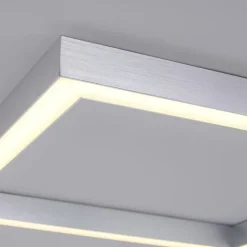 Paul Neuhaus PURE Lines Square LED Deckenleuchte diamond (alu) 55x55cm dimmbar