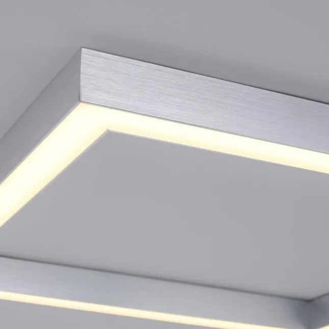 Paul Neuhaus PURE Lines Square LED Deckenleuchte diamond (alu) 55x55cm dimmbar