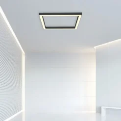 Paul Neuhaus PURE Lines Square LED Deckenleuchte graphite 55x55cm CCT dimmbar