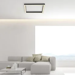 Paul Neuhaus PURE Lines Square LED Deckenleuchte graphite 55x55cm CCT dimmbar