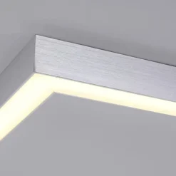 Paul Neuhaus PURE Lines Square LED Deckenleuchte diamond, (alu) Frame 110x30cm dimmbar