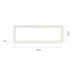Paul Neuhaus PURE Lines Square LED Deckenleuchte diamond, (alu) Frame 110x30cm dimmbar