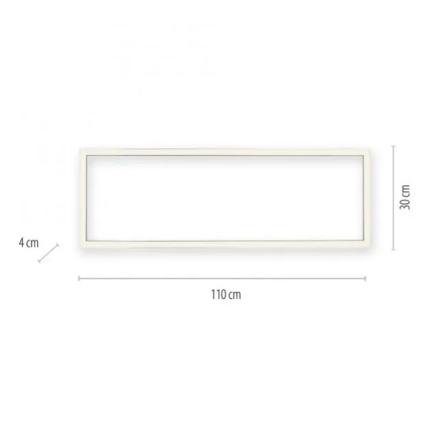 Paul Neuhaus PURE Lines Square LED Deckenleuchte diamond, (alu) Frame 110x30cm dimmbar
