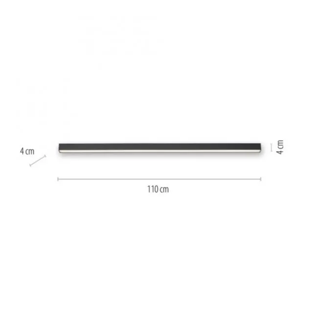 Paul Neuhaus PURE Lines Straight LED Deckenleuchte graphite lineares Design dimmbar