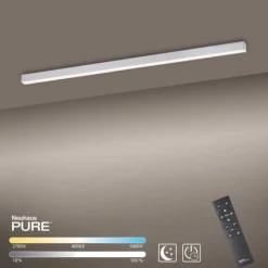 Paul Neuhaus PURE Lines Straight LED Deckenleuchte diamond, (alu) linear, dimmbar