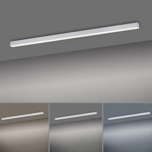 Paul Neuhaus PURE Lines Straight LED Deckenleuchte diamond, (alu) linear, dimmbar
