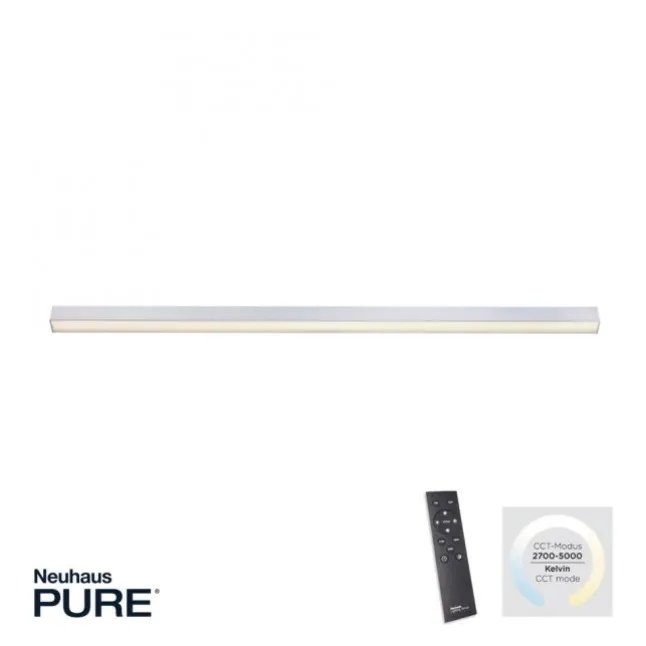 Paul Neuhaus PURE Lines Straight LED Deckenleuchte diamond, (alu) linear, dimmbar