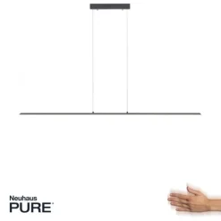 Paul Neuhaus PURE Lite LED Pendelleuchte graphite 160x6x120cm CCT dimmbar