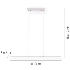 Paul Neuhaus PURE Lite LED Pendelleuchte diamond 100x6x120cm CCT dimmbar