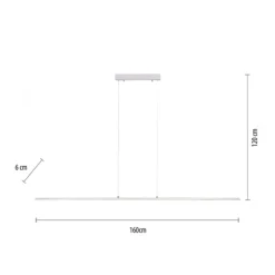 Paul Neuhaus PURE Lite LED Pendelleuchte diamond 160x6x120cm CCT dimmbar