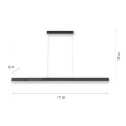 Paul Neuhaus PURE Lume LED Pendelleuchte graphite CCT Sensordimmer