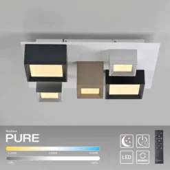 Paul Neuhaus PURE Manhattan, LED Deckenleuchte multicolor,