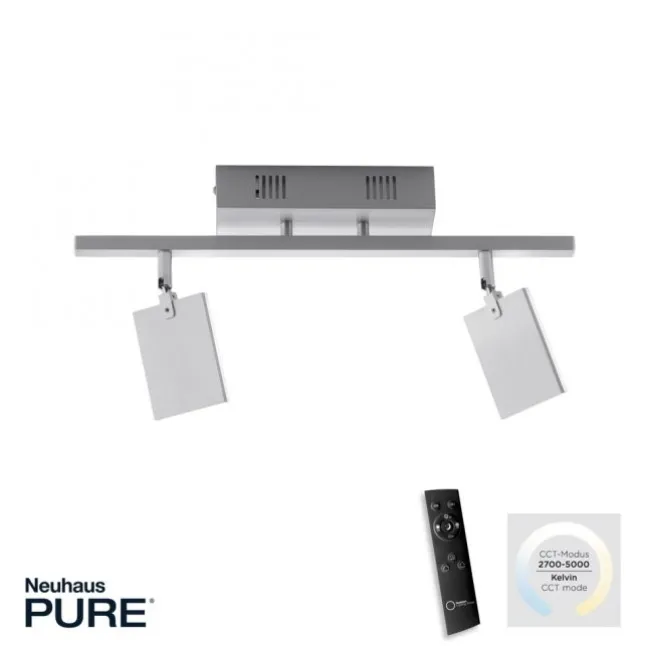 Paul Neuhaus PURE Mira Deckenleuchte diamond (alu) 2 flammig dimmbar CCT Memory