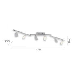 Paul Neuhaus PURE Mira LED Deckenleuchte diamond (alu) 6 flammig dimmbar CCT