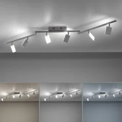 Paul Neuhaus PURE Mira LED Deckenleuchte diamond (alu) 6 flammig dimmbar CCT