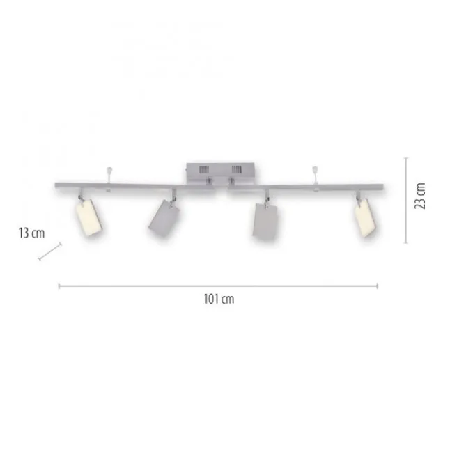 Paul Neuhaus PURE Mira LED Deckenleuchte diamond (alu) 4 flammig dimmbar CCT Memory