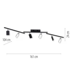 Paul Neuhaus PURE Mira LED Deckenleuchte black pearl 6 flammig dimmbar CCT Memory