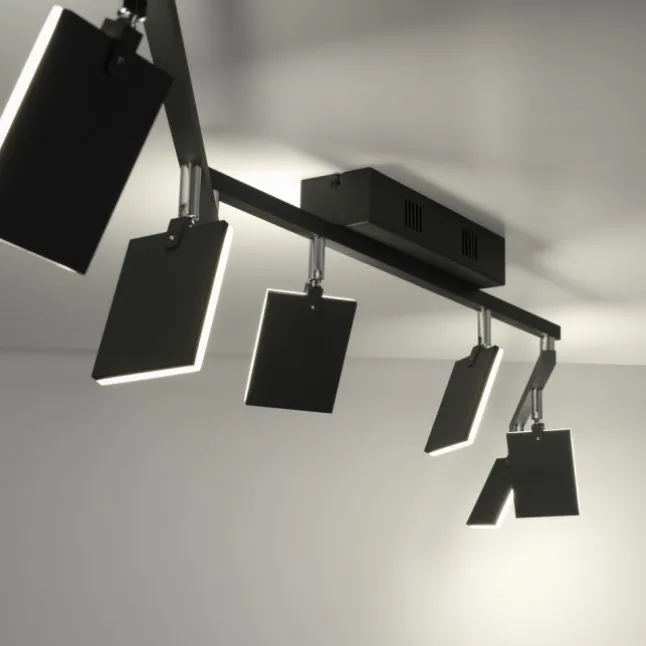 Paul Neuhaus PURE Mira LED Deckenleuchte black pearl 6 flammig dimmbar CCT Memory