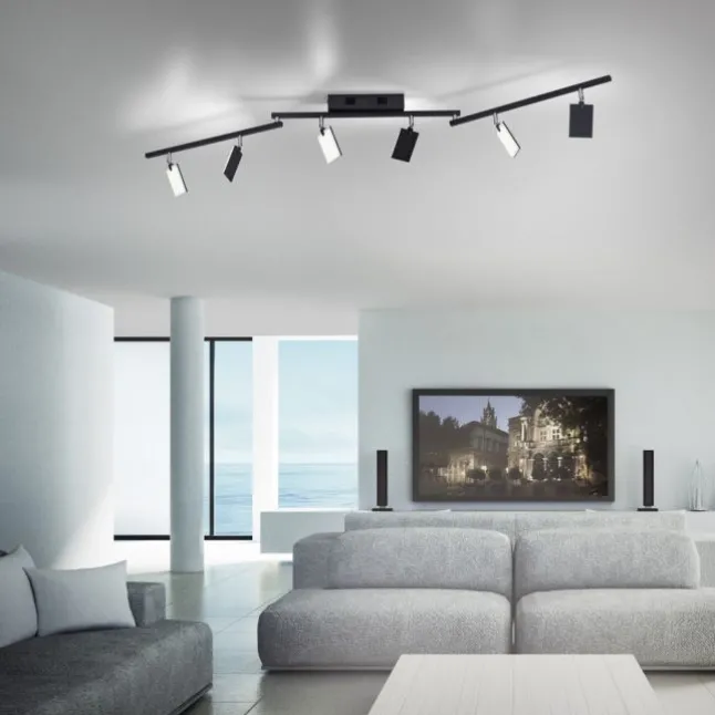 Paul Neuhaus PURE Mira LED Deckenleuchte black pearl 6 flammig dimmbar CCT Memory