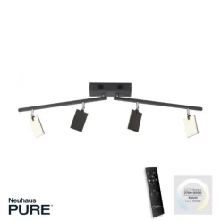 Paul Neuhaus PURE Mira LED Deckenleuchte black pearl 4 flammig dimmbar CCT Memory
