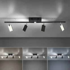 Paul Neuhaus PURE Mira LED Deckenleuchte black pearl 4 flammig dimmbar CCT Memory