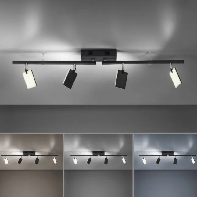 Paul Neuhaus PURE Mira LED Deckenleuchte black pearl 4 flammig dimmbar CCT Memory