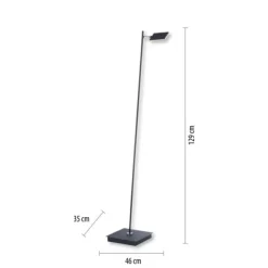 Paul Neuhaus PURE Mira LED Stehleuchte black pearl dimmbar Fußbschalter