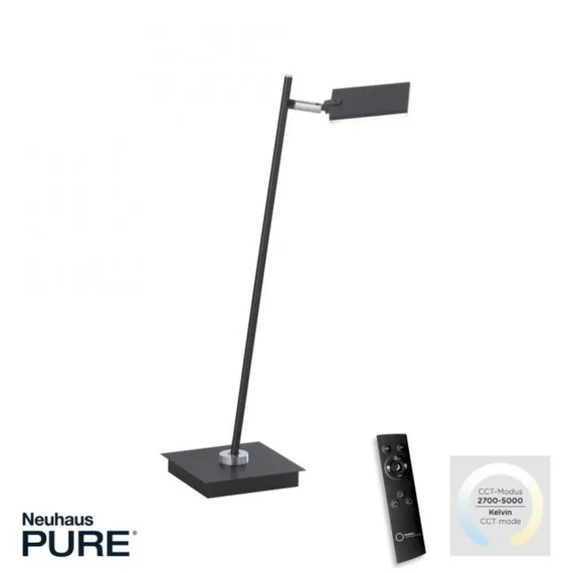 Paul Neuhaus PURE Mira LED Tischleuchte anthrazit dimmbar Schreibtischlampe