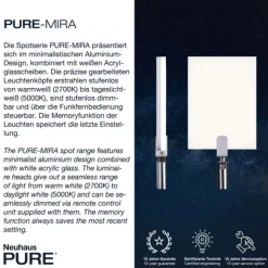 Paul Neuhaus PURE Mira LED Tischleuchte anthrazit dimmbar Schreibtischlampe