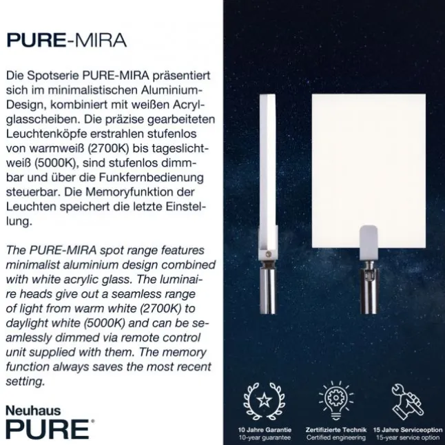 Paul Neuhaus PURE Mira LED Tischleuchte anthrazit dimmbar Schreibtischlampe