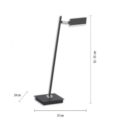 Paul Neuhaus PURE Mira LED Tischleuchte anthrazit dimmbar Schreibtischlampe