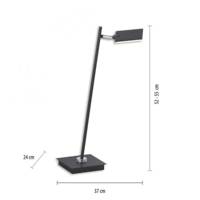 Paul Neuhaus PURE Mira LED Tischleuchte anthrazit dimmbar Schreibtischlampe
