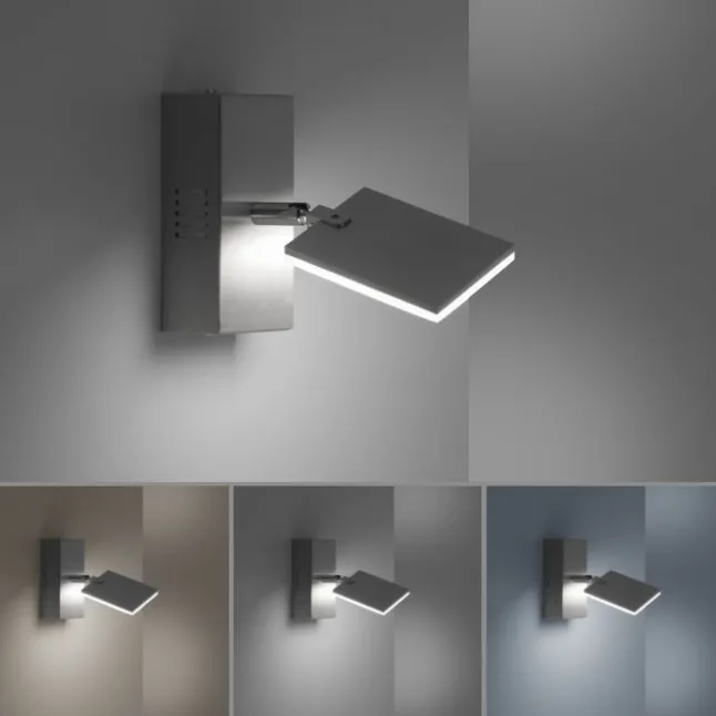 Paul Neuhaus PURE Mira LED Wandleuchte diamond (alu) 1 flammig drehbar dimmbar
