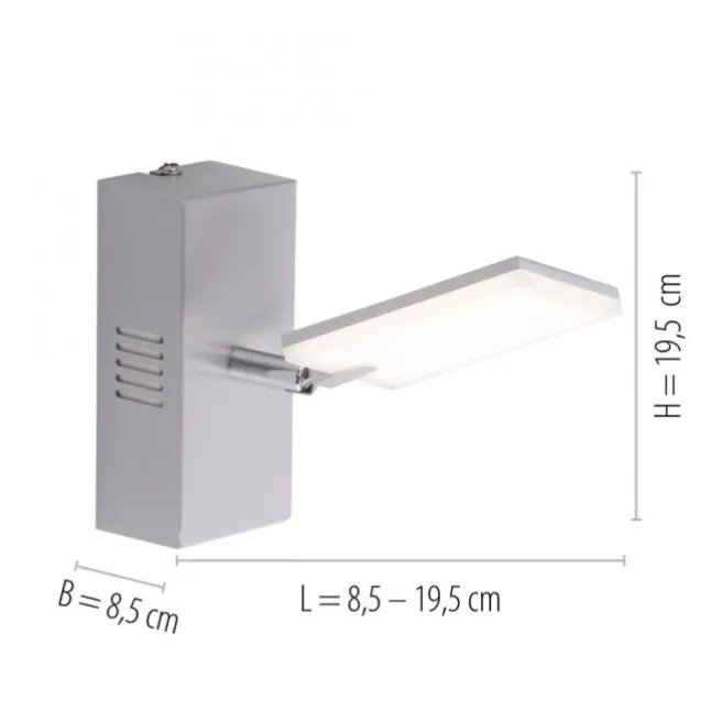 Paul Neuhaus PURE Mira LED Wandleuchte diamond (alu) 1 flammig drehbar dimmbar