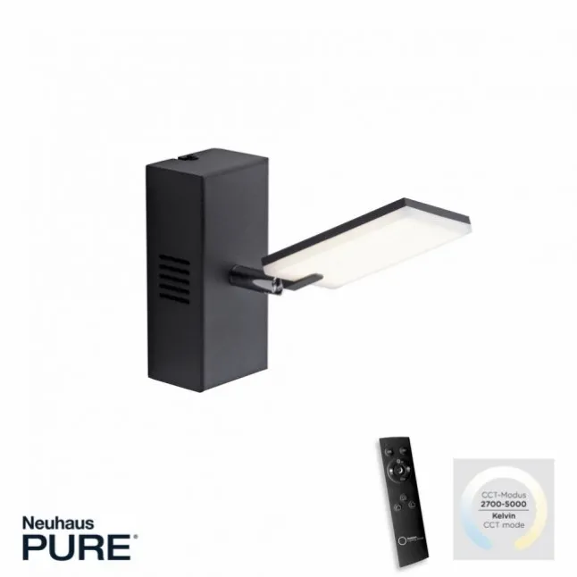 Paul Neuhaus PURE Mira LED Wandleuchte black pearl 1 flammig drehbar dimmbar