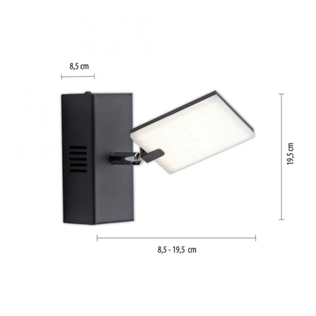 Paul Neuhaus PURE Mira LED Wandleuchte black pearl 1 flammig drehbar dimmbar