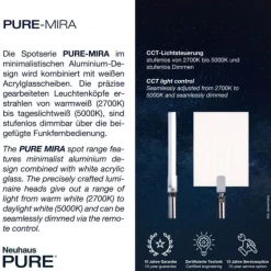 Paul Neuhaus PURE Mira LED Wandleuchte black pearl 1 flammig drehbar dimmbar