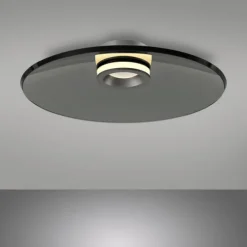 Paul Neuhaus PURE Moon Deckenleuchte platin (grau) dimmbar Wohnzimmer Küche