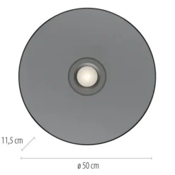 Paul Neuhaus PURE Moon Deckenleuchte platin (grau) dimmbar Wohnzimmer Küche