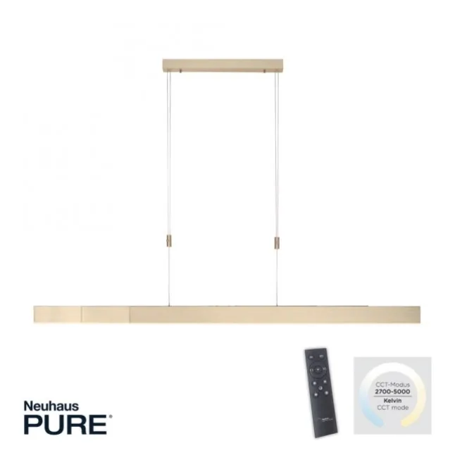 Paul Neuhaus PURE Moto e-SLIDE® imperial gold elektrisch ausfahrbar Pendelleuchte