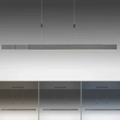 Paul Neuhaus PURE Moto e-SLIDE® platin (grau) elektrisch ausfahrbar Pendelleuchte