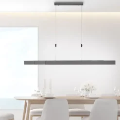 Paul Neuhaus PURE Moto e-SLIDE® platin (grau) elektrisch ausfahrbar Pendelleuchte