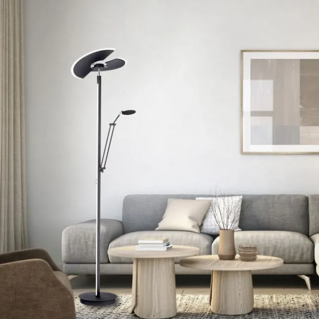 Paul Neuhaus PURE Mutil LED Deckenfluter graphite Leselicht dimmbar