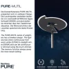 Paul Neuhaus PURE Mutil LED Deckenfluter diamond (siber farbig) Leselicht dimmbar