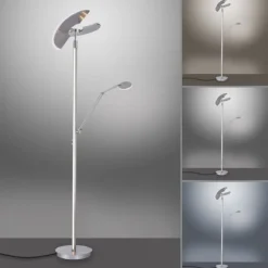Paul Neuhaus PURE Mutil LED Deckenfluter diamond (siber farbig) Leselicht dimmbar