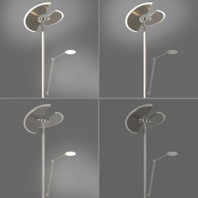 Paul Neuhaus PURE Mutil LED Deckenfluter diamond (siber farbig) Leselicht dimmbar