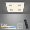 Paul Neuhaus PURE Neo LED Deckenleuchte aluminium gebürstet 62x62cm dimmbar