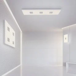 Paul Neuhaus PURE Neo LED Deckenleuchte aluminium gebürstet 62x62cm dimmbar